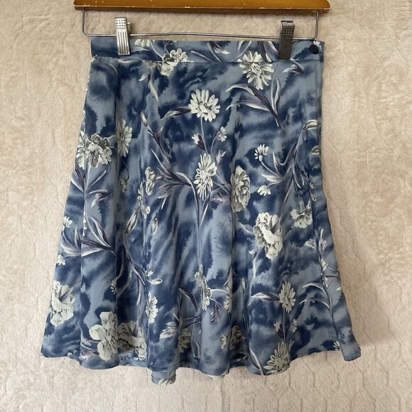 VTG All That Jazz Mini Blue Floral Skirt Sz 5/6‎ Cottagecore See Measurements - Picture 9 of 10